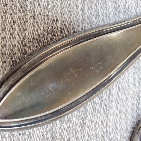 Antique Derby Silver Company 67 Hand Mirror & Monogrammed Brush - Picture 7 of 9